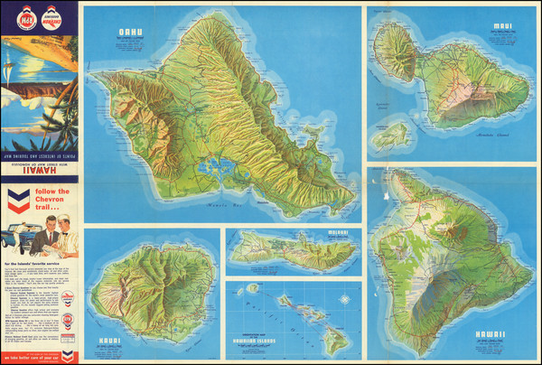 85-Hawaii and Hawaii Map By Gousha Company