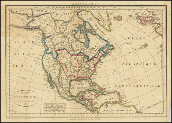 78-North America Map By E. Collin