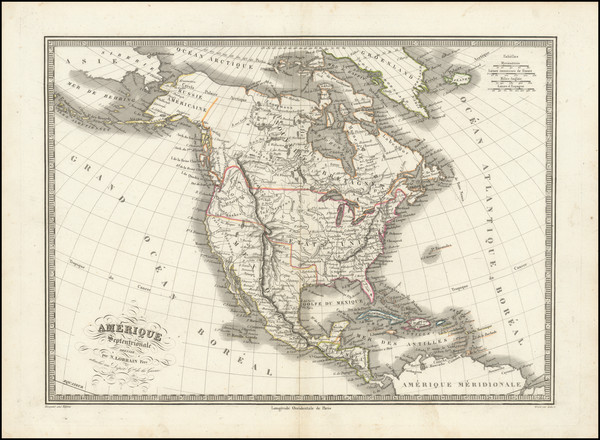 89-North America Map By N. Lorrain Pere
