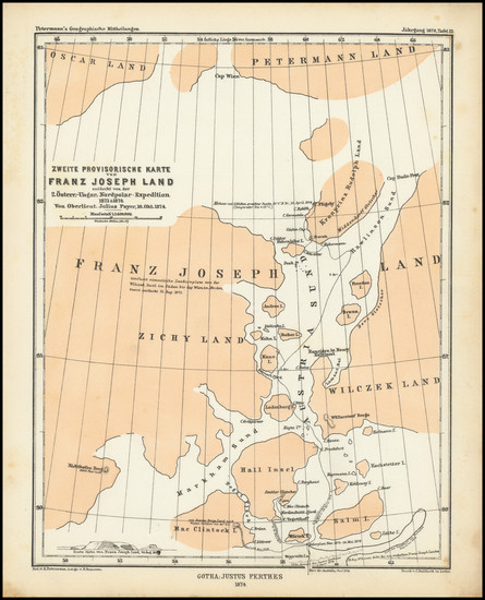 47-Polar Maps Map By Augustus Herman Petermann / Justus Perthes