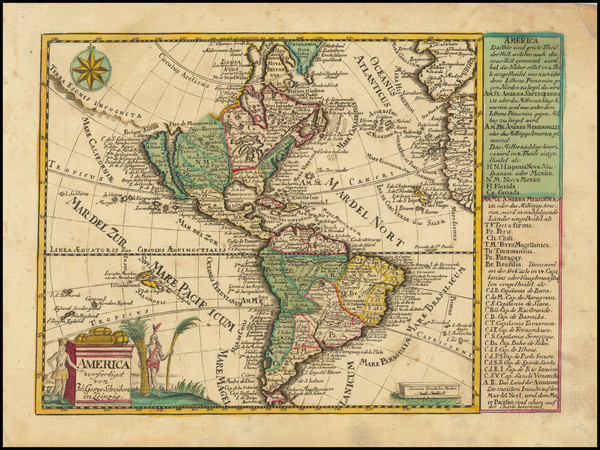 14-California as an Island and America Map By Johann George Schreiber