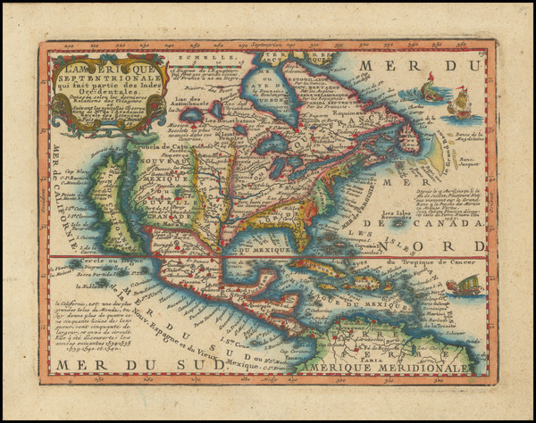 87-North America and California as an Island Map By Jacques Chiquet