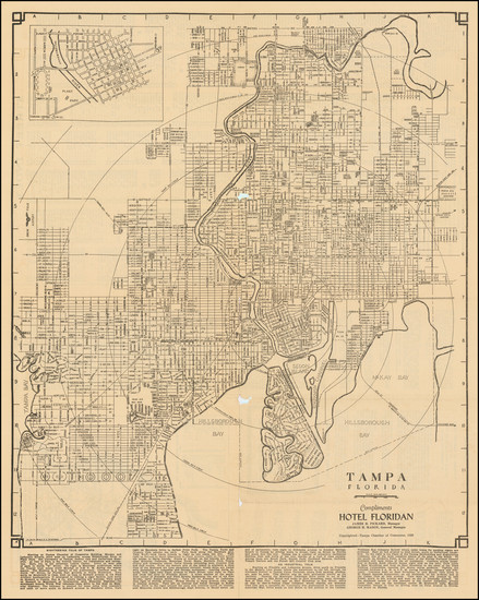 89-Florida Map By Tampa Chamber of Commerce