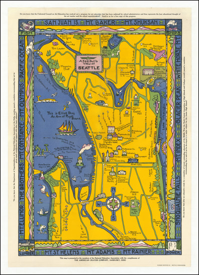 96-Washington and Pictorial Maps Map By Clara P. Reynolds