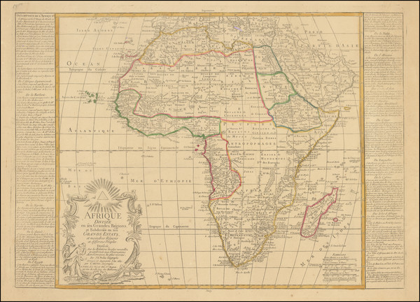 67-Africa Map By Jean-Baptiste Nolin / Louis Denis