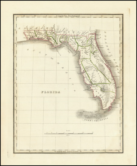 7-Florida Map By Thomas Gamaliel Bradford