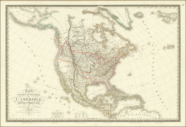 98-North America Map By Adrien-Hubert Brué