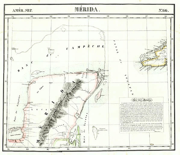 83-Mexico, Caribbean and Central America Map By Philippe Marie Vandermaelen