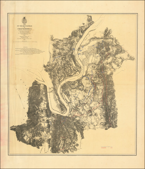 26-Tennessee and Civil War Map By U.S. Army Corps of Topographical Engineer