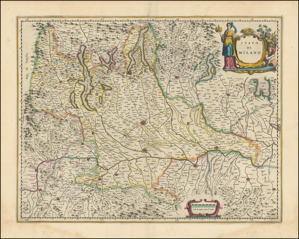 67-Northern Italy Map By Johannes Blaeu