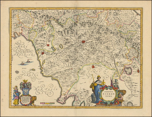 15-Northern Italy Map By Johannes et Cornelis Blaeu