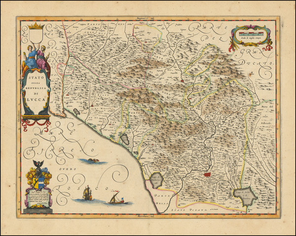 38-Northern Italy Map By Willem Janszoon Blaeu  &  Johannes Blaeu