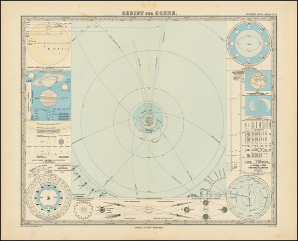 49-Celestial Maps Map By Adolf Stieler