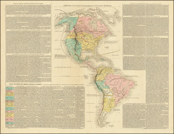 25-North America, South America and America Map By Paul Renouard