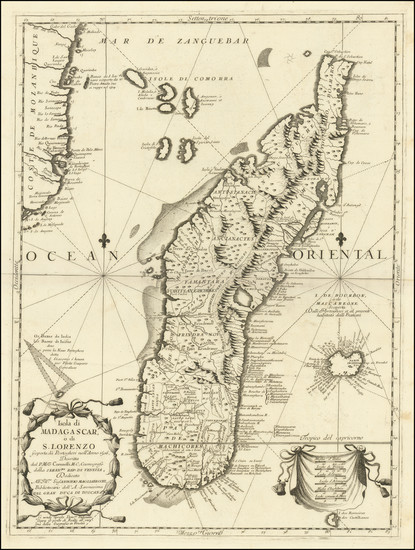 21-African Islands, including Madagascar Map By Vincenzo Maria Coronelli