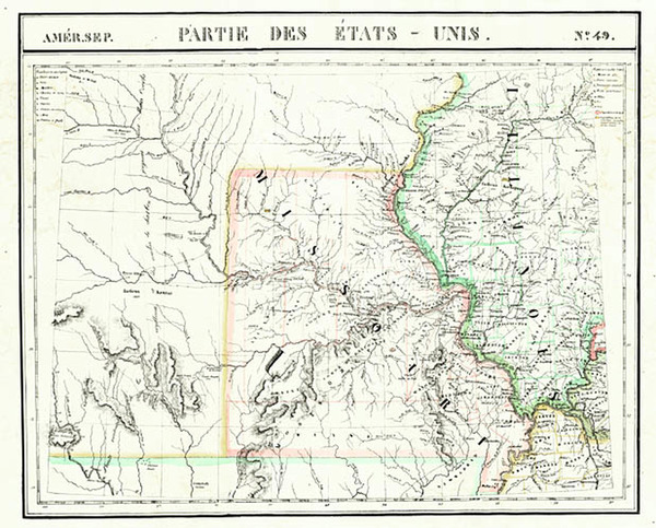 58-Midwest and Plains Map By Philippe Marie Vandermaelen