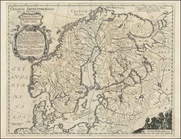 45-Scandinavia Map By Caspar Danckwerth / Christian Rothgeisser