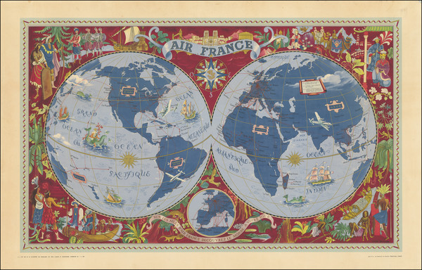 79-World and Pictorial Maps Map By Lucien Boucher