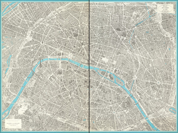 72-Paris and Île-de-France Map By Blondel La Rougery
