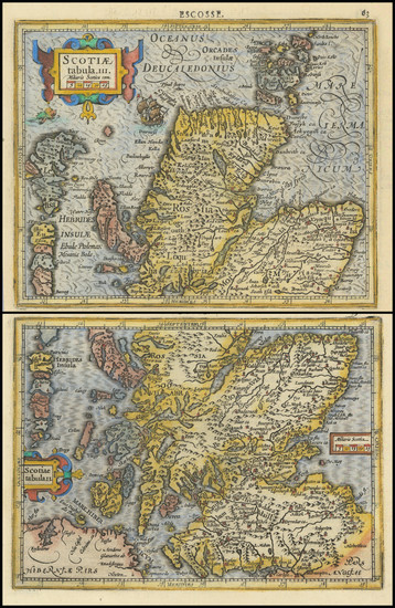 86-Scotland Map By  Gerard Mercator / Jodocus Hondius