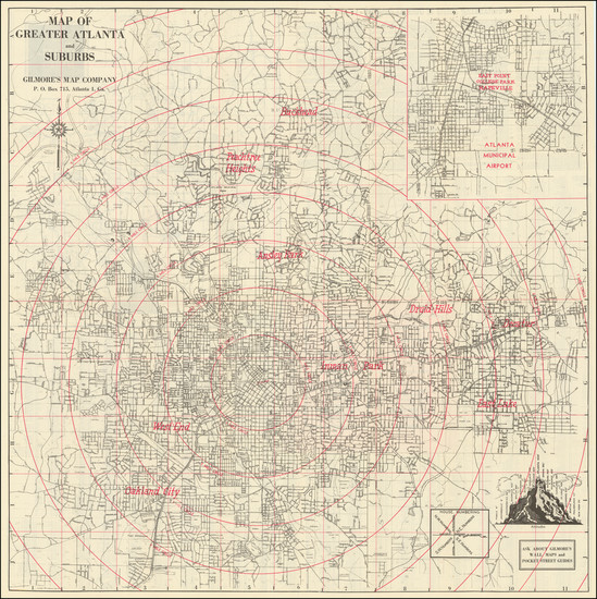 51-Georgia Map By Gilmore's Map Co.