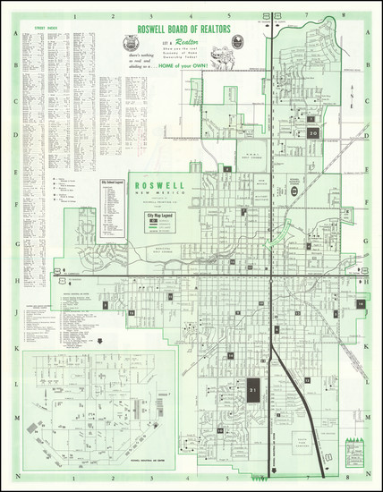 97-New Mexico and Prints & Drawings Map By Roswell Board of Realtors