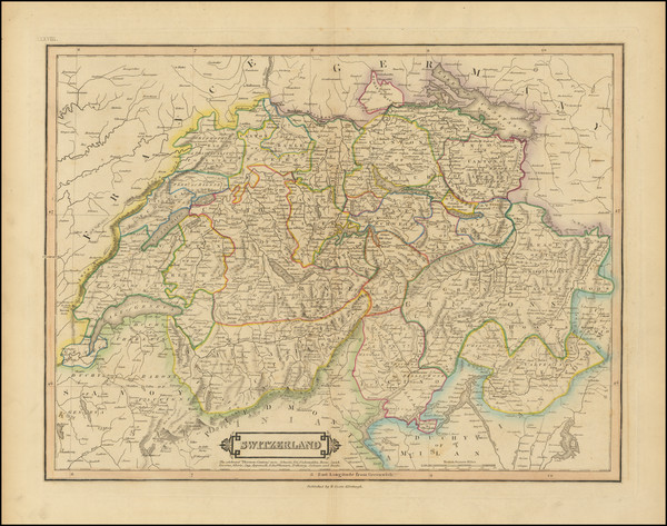 14-Switzerland Map By William Home Lizars