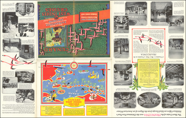 3-Caribbean, Cuba, Jamaica and Pictorial Maps Map By Louis Delton Fancher