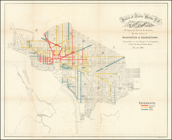 24-Washington, D.C. Map By Alexander Robey Shepherd