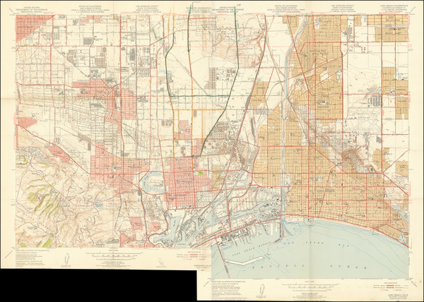 50-Los Angeles Map By U.S. Department of the Interior Geological Survey