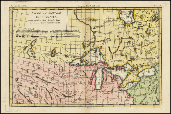 61-Midwest, Michigan, Minnesota, Wisconsin and Western Canada Map By Rigobert Bonne