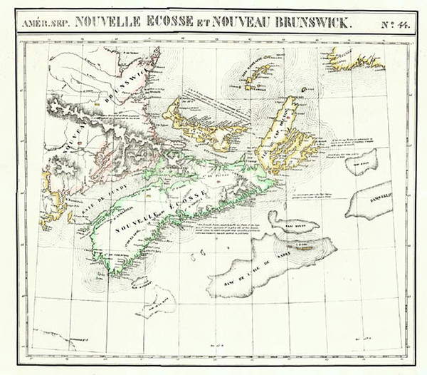 85-Canada Map By Philippe Marie Vandermaelen