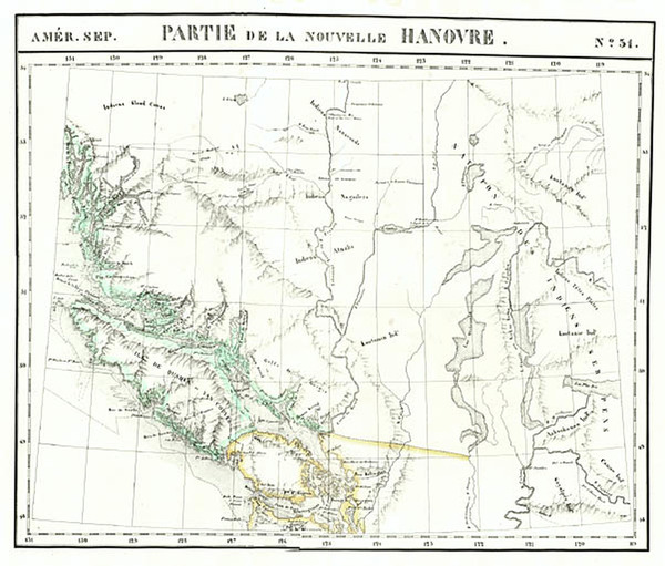 61-Canada Map By Philippe Marie Vandermaelen