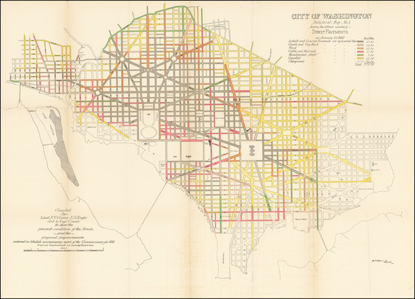 87-Washington, D.C. Map By F. V. Greene / U.S. Army Corps of Engineers