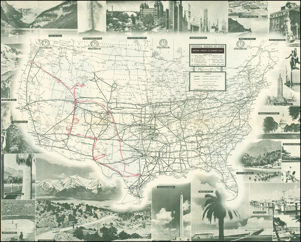 43-United States Map By Continental Trailways 