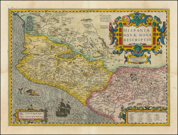 16-Mexico Map By Jodocus Hondius / Gerhard Mercator