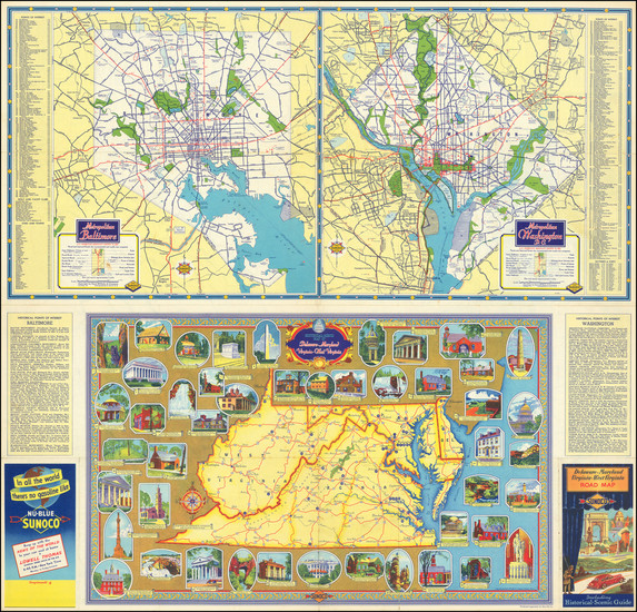 5-Maryland, Delaware, West Virginia and Virginia Map By Rand McNally & Company