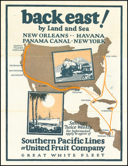 37-United States and Prints & Drawings Map By Southern Pacific Company