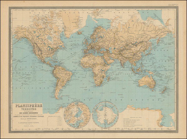 74-World Map By Eugène Andriveau-Goujon