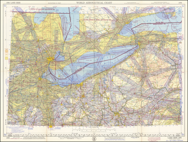 78-New York State, Ohio, Michigan and Eastern Canada Map By U.S. Coast & Geodetic Survey