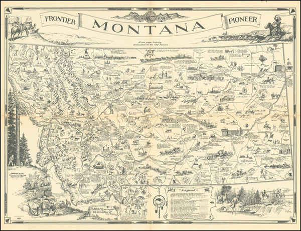 0-Montana and Pictorial Maps Map By Irvin Shope