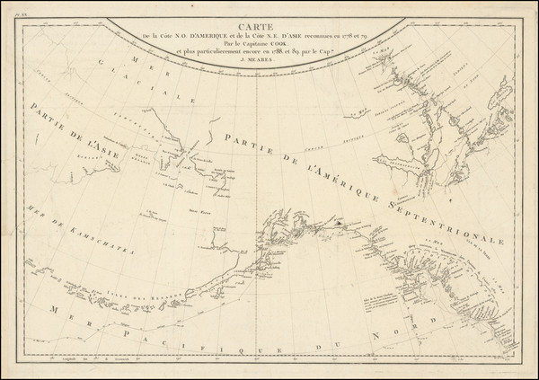 92-Alaska, Pacific, Russia in Asia, Western Canada and British Columbia Map By John Meares