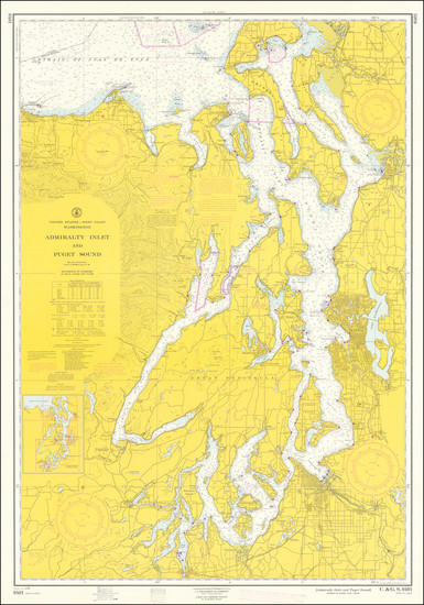 51-Washington Map By U.S. Coast & Geodetic Survey