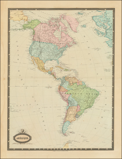 15-America Map By F.A. Garnier