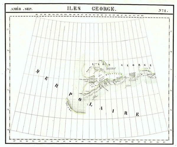 55-Polar Maps and Canada Map By Philippe Marie Vandermaelen