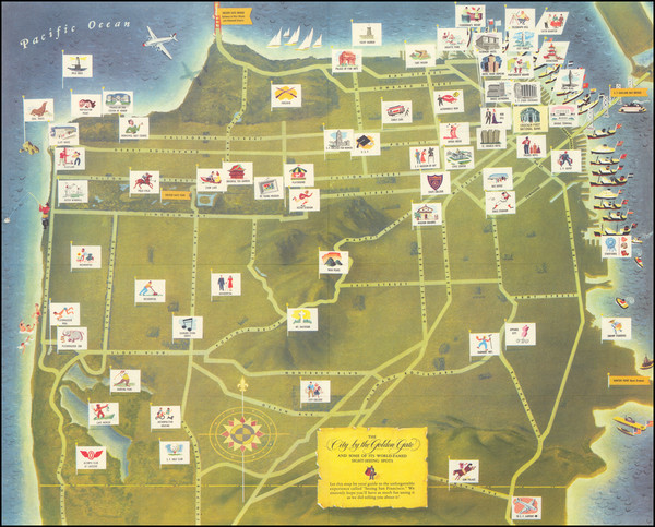 11-Pictorial Maps and San Francisco & Bay Area Map By Anonymous