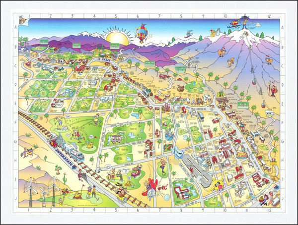 13-Pictorial Maps, California and Other California Cities Map By MetroGuide USA