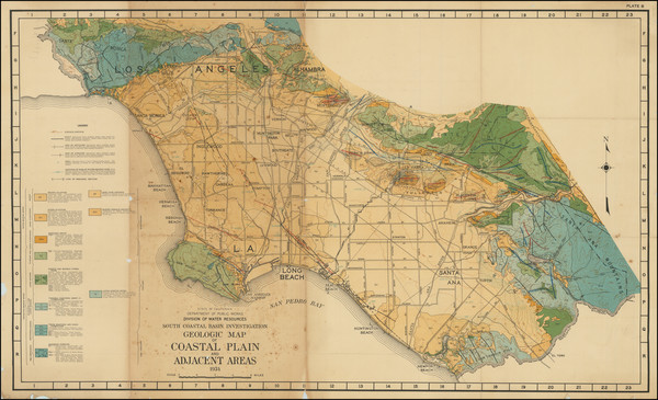 27-Los Angeles and Geological Map By California Division of Water Resources