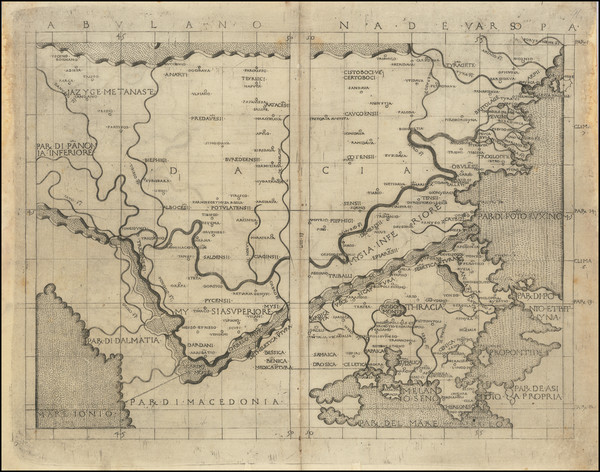 37-Romania, Balkans, Bulgaria, Turkey and Turkey & Asia Minor Map By Francesco Berlinghieri