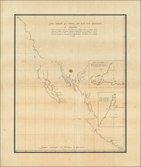 97-Alaska and British Columbia Map By Anonymous / Francisco de Eliza / James Colnett